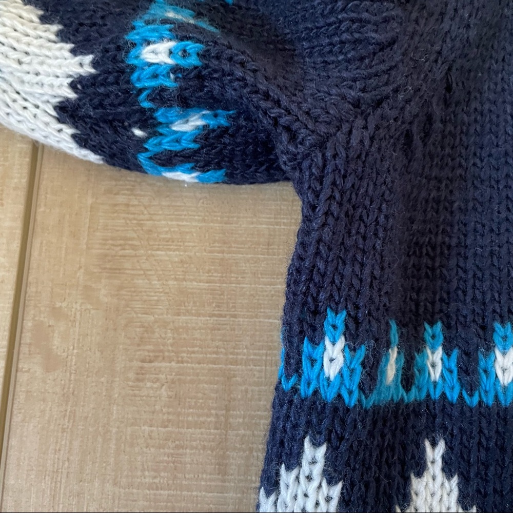 Janie and Jack baby boy blue winter cardigan sweater - Picture 8 of 10